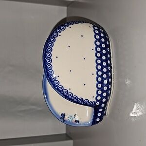 Polish Pottery napkin/letter holder